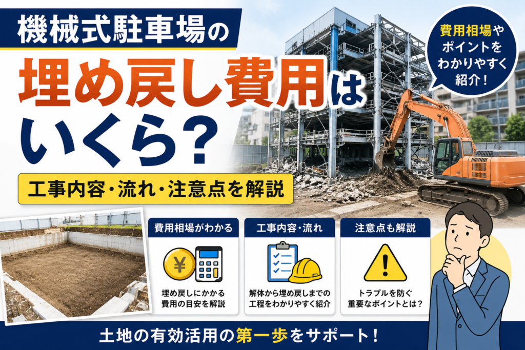 機械式駐車場の埋め戻し費用