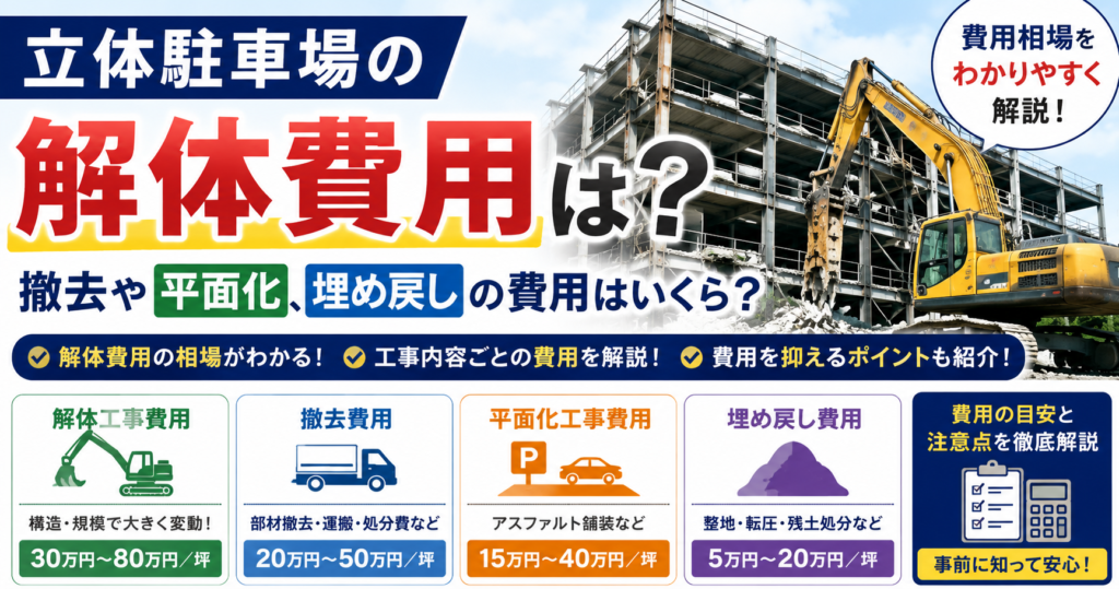 立体駐車場の解体費用