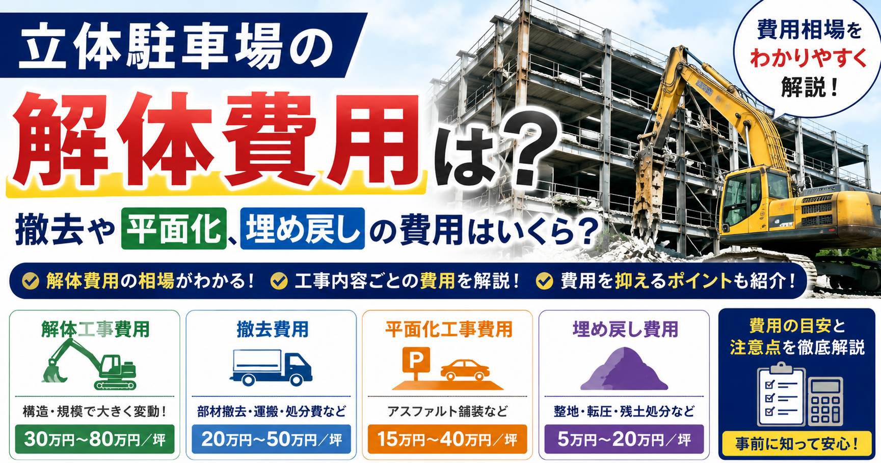 立体駐車場の解体費用