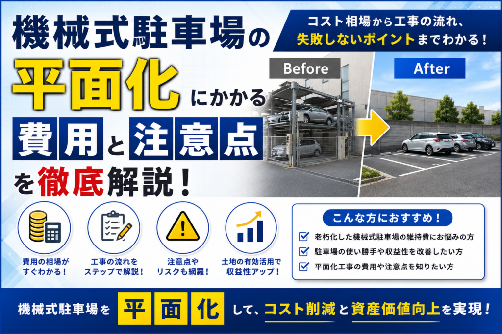 機械式駐車場の平面化費用