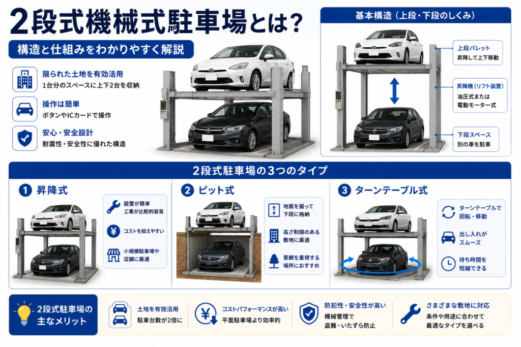 2段機械式駐車場の価格相場と費用を徹底解説！導入から維持までの全知識