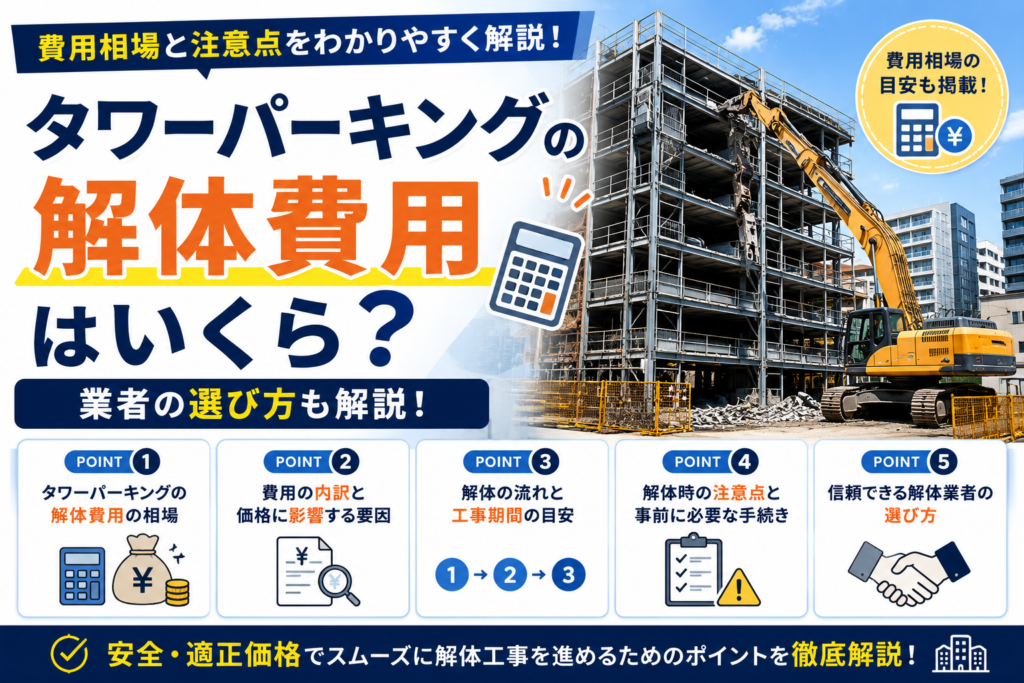 タワーパーキングの解体費用