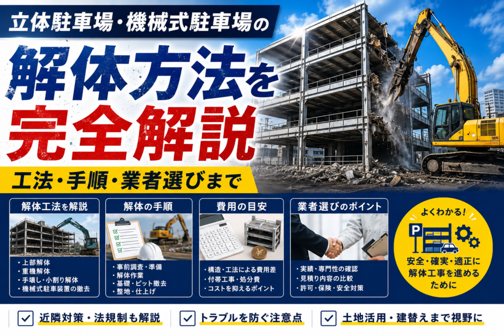 立体駐車場の解体方法