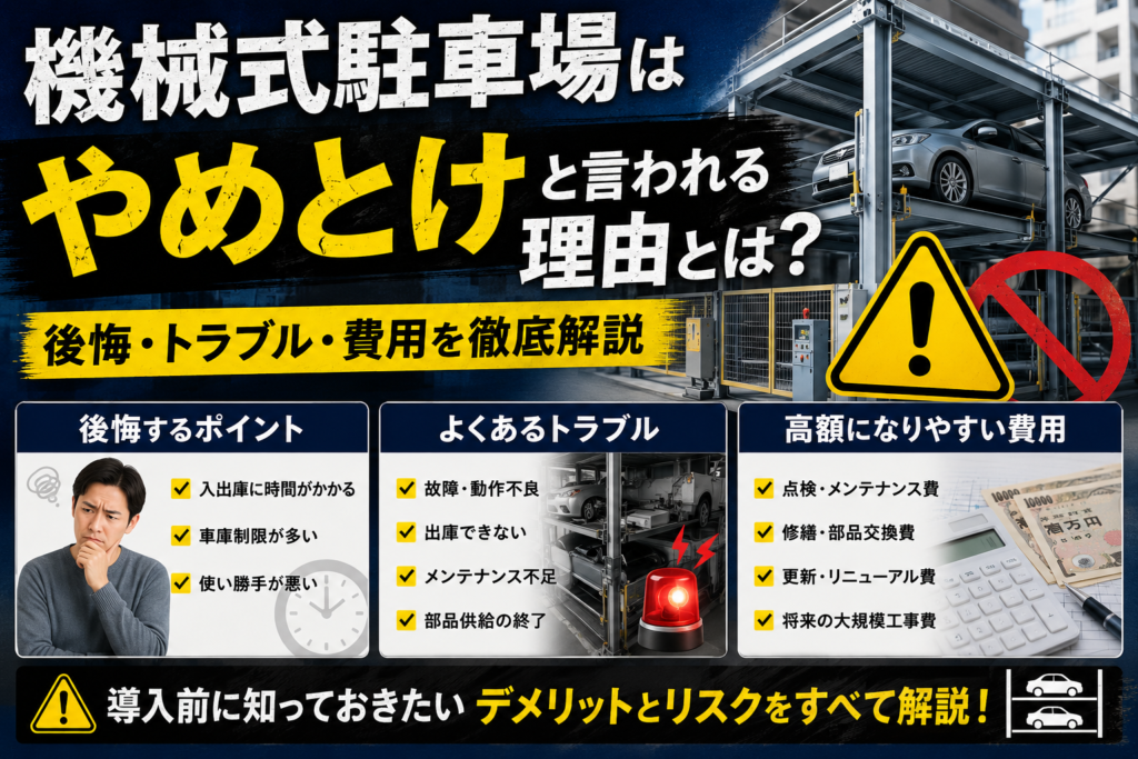 機械式駐車場やめとけ