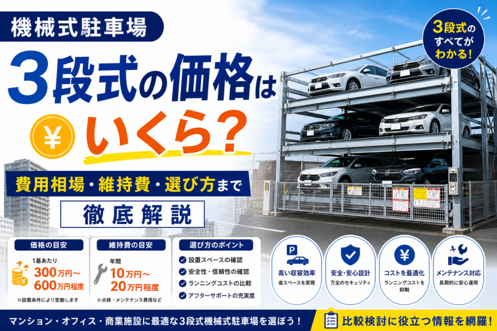 3段式機械式駐車場の価格
