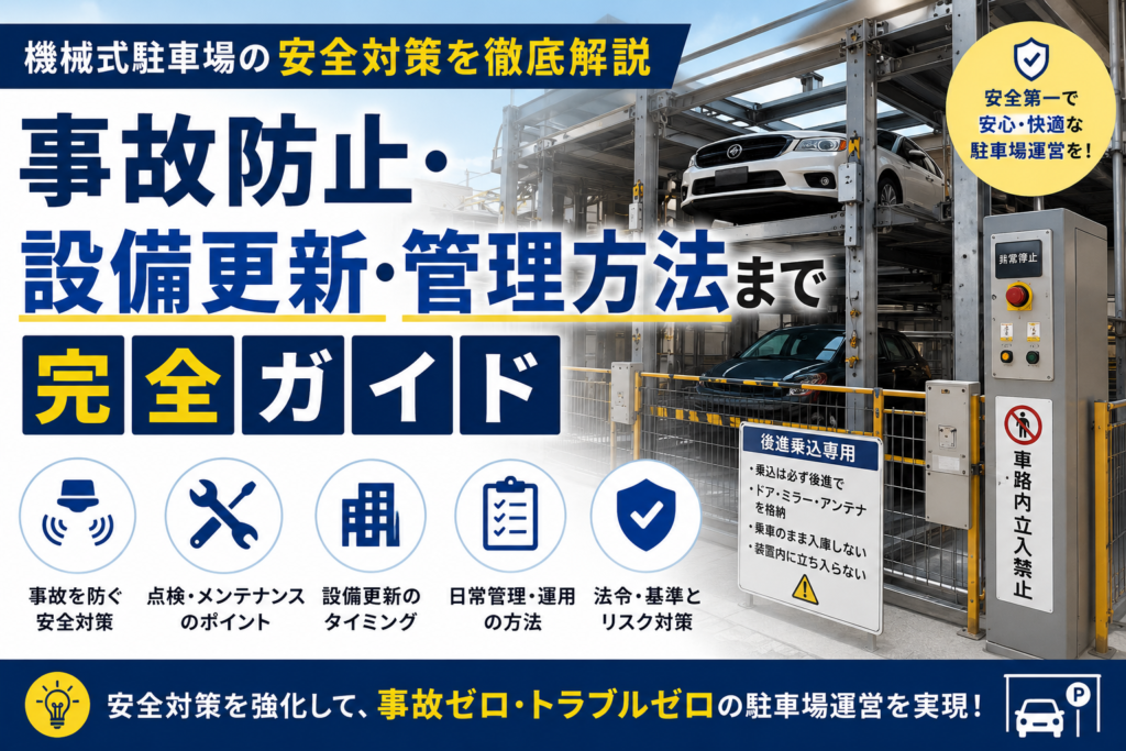 機械式駐車場の安全対策を徹底解説｜事故防止・設備更新・管理方法まで完全ガイド