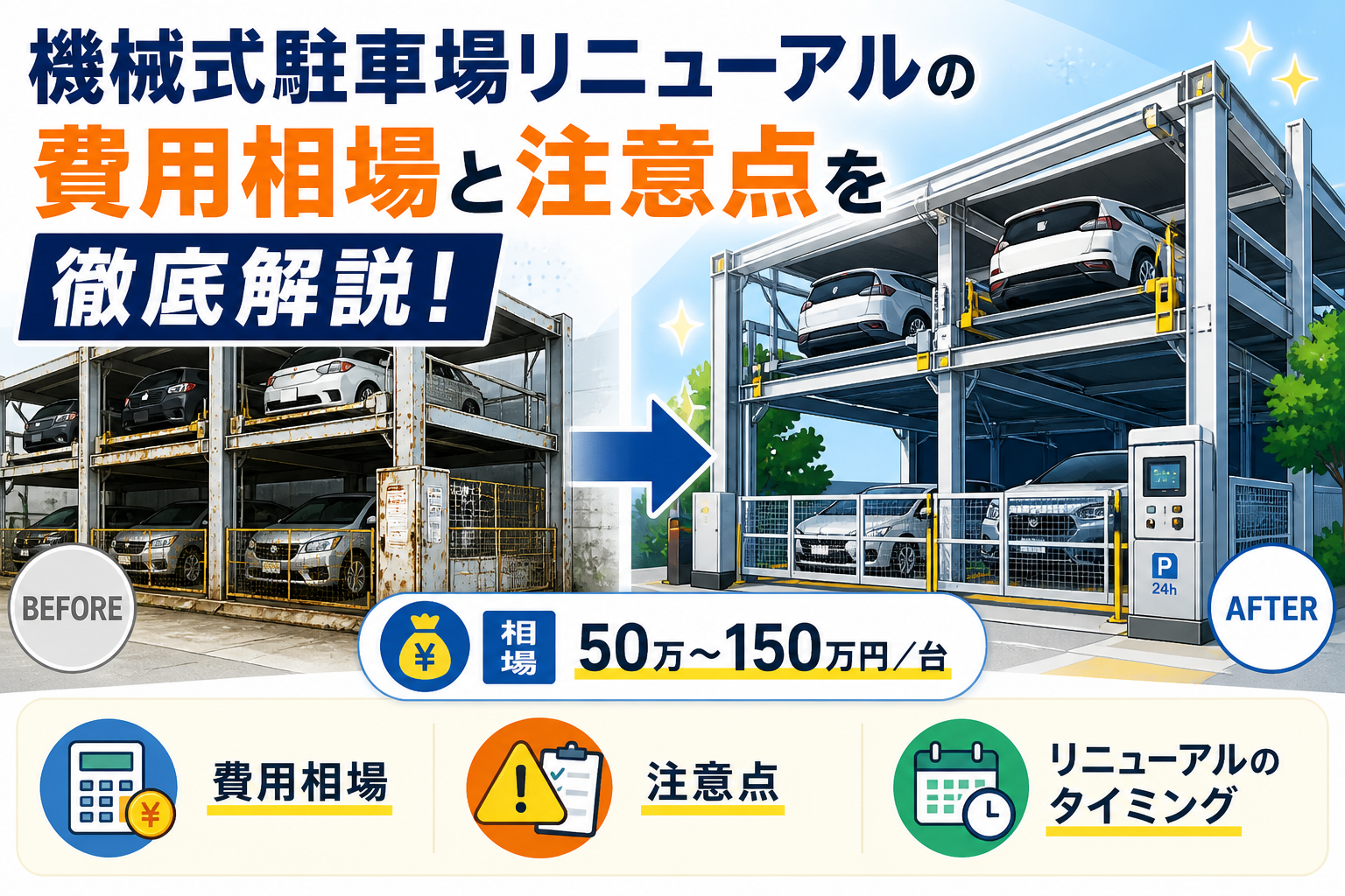 機械式駐車場のリニューアル費用