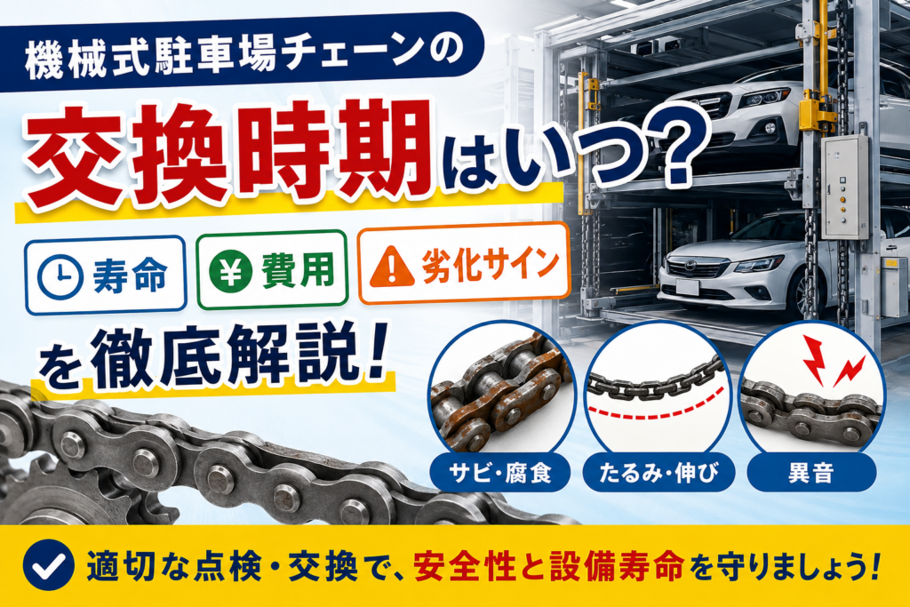機械式駐車場チェーンの交換時期はいつ？寿命・費用・劣化サインを徹底解説