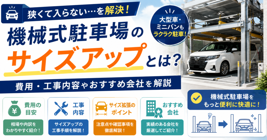 機械式駐車場のサイズアップとは