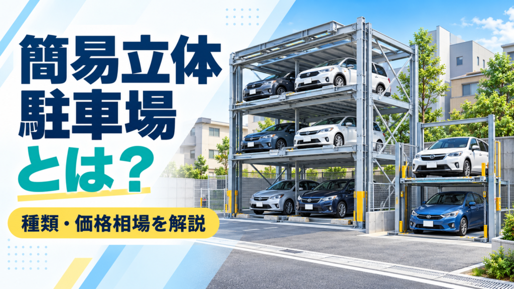 簡易立体駐車場とは？種類や価格相場をわかりやすく解説